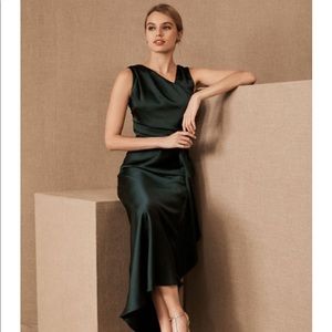 BHLDN Espen Dark Emerald Maxi Dress, size 8